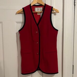Red and black vest